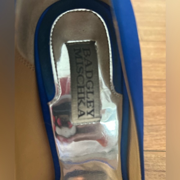 8.5 Badgley Mischeka Designer Blue Sparkle Heels - Picture 5 of 6